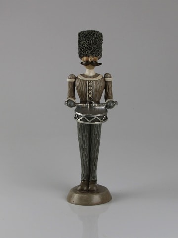 Figurka dekoracyjna "Nutcracker" w kolorze szarym - wys. 32 x Ø 10 cm