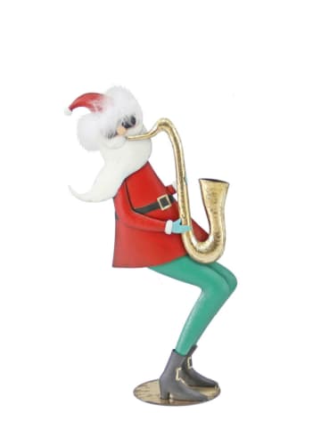Dekofigur "Santa" in Rot/ Grün - (B)33 x (H)62 cm 