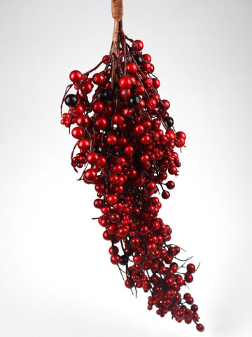Gałązka dekoracyjna "Berries" w kolorze czerwonym - dł. 60 cm
