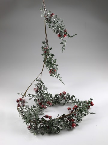 Girlanda w kolorze zielono-białym - dł. 120 cm