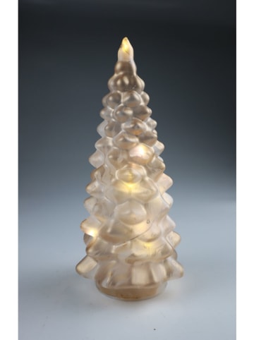 LED-Dekoleuchte "Baum" in Weiß/ Gold - (H)24,4 x Ø 11 cm