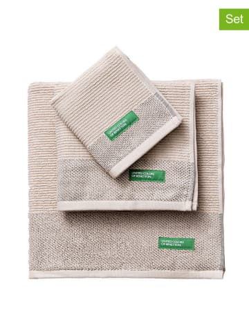 3tlg. Handtuchset in Beige