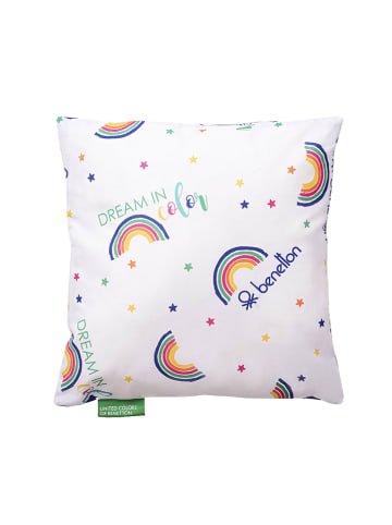 2-delige set: kussens "Rainbow" wit/meerkleurig - (L)40 x (B)40 cm