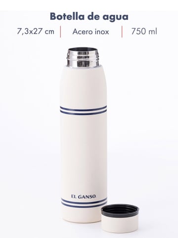 Bidon w kolorze biało-granatowym - 750 ml
