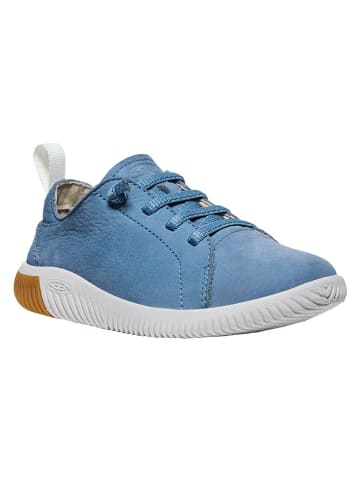 Skórzane slippersy "KNX Lace" w kolorze błękitnym