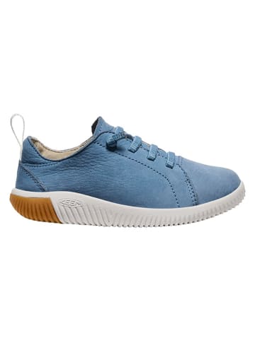 Skórzane slippersy "KNX Lace" w kolorze błękitnym