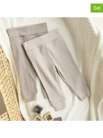 Legginsy (2 pary) w kolorze beżowym