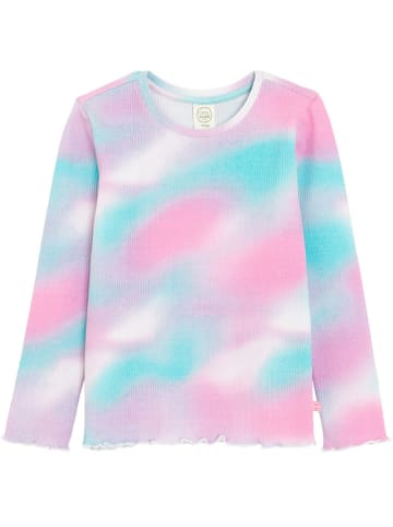 Longsleeve lichtroze/turquoise