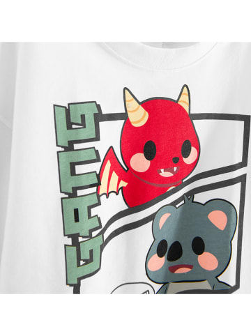 Longsleeve in Weiß/ Bunt