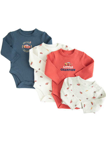Body (4 szt.) w kolorze czerwono-granatowo-kremowym