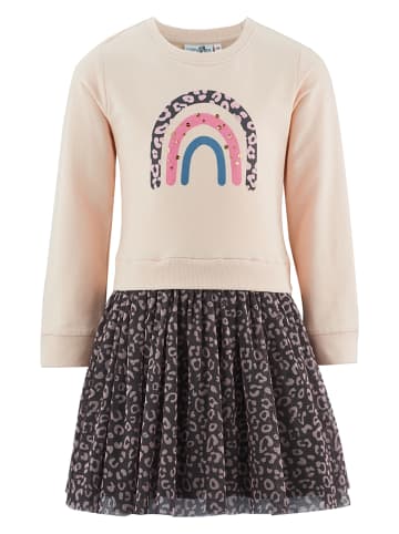Kleid in Beige/ Anthrazit