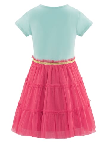 Kleid in Hellblau/ Pink