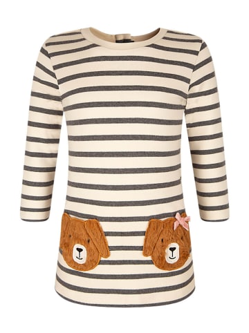Kleid in Beige/ Anthrazit