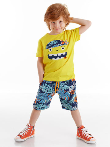 2tlg. Outfit "Hawaian Pirate" in Gelb/ Blau