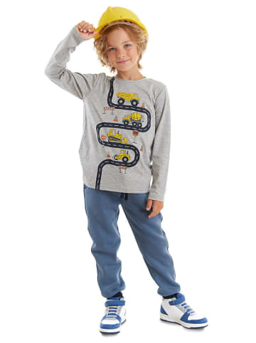 2-delige outfit "Consruction" grijs/blauw