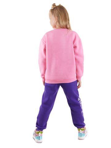 2-delige outfit "Queen Bear" lichtroze/paars