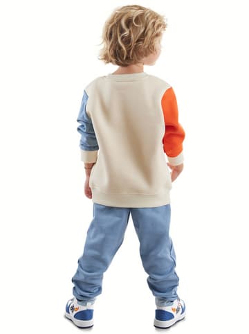 2tlg. Outfit "Monster Set" in Beige/ Blau
