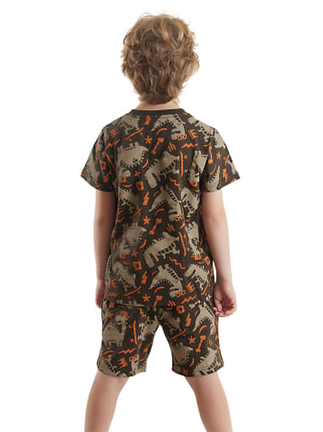 2tlg. Outfit "Skater Dino" in Braun