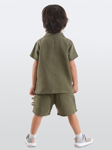 2-delige outfit "Dino Muslin" kaki