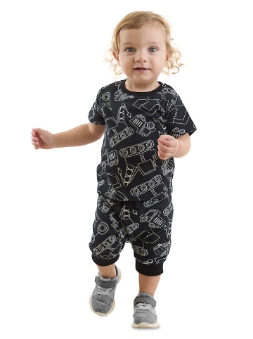2tlg. Outfit "Vehicles" in Schwarz