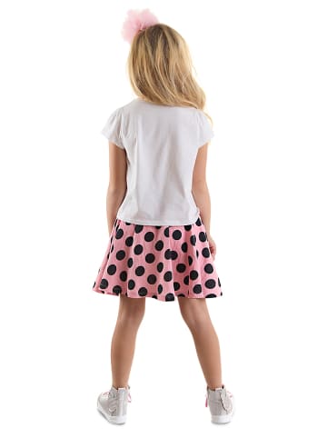 2tlg. Outfit "Cheetah" in Weiß/ Rosa