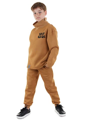 2-delige outfit lichtbruin
