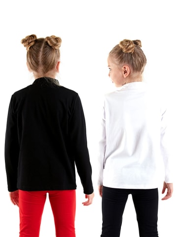 2-delige set: longsleeves wit/zwart