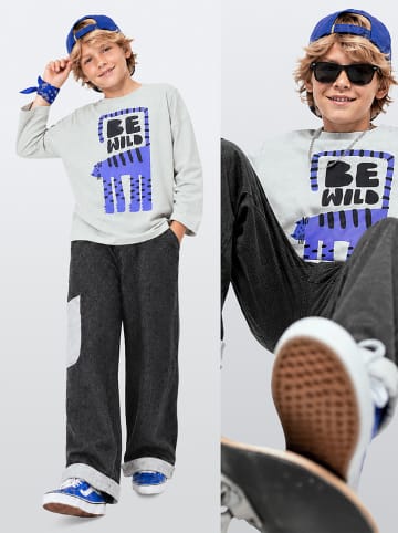 2tlg. Outfit in Grau/ Anthrazit
