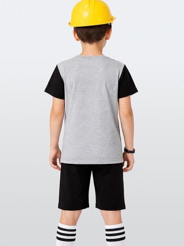 2-delige outfit grijs/zwart