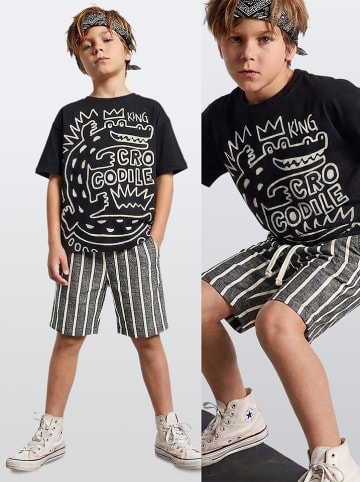 2tlg. Outfit in Schwarz/ Weiß