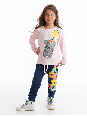 2-delige outfit "Koala" lichtroze/donkerblauw