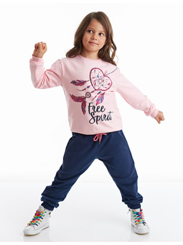 2-delige outfit "Free Spirit" lichtroze/donkerblauw