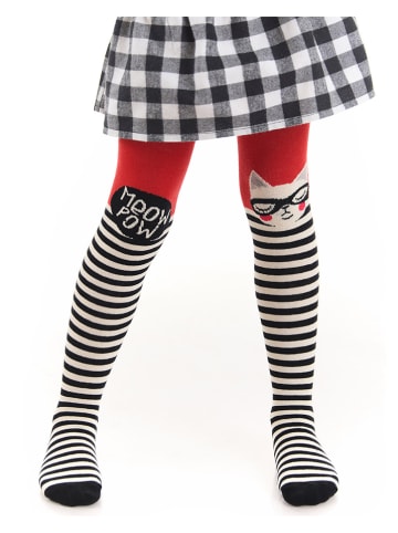 Strumpfhose in Schwarz/ Rot
