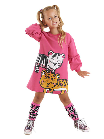 Sukienka "Leopard Zebra" w kolorze różowym