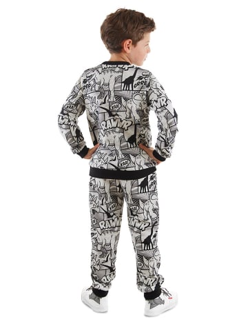 2tlg. Outfit "Comic Dino" in Grau