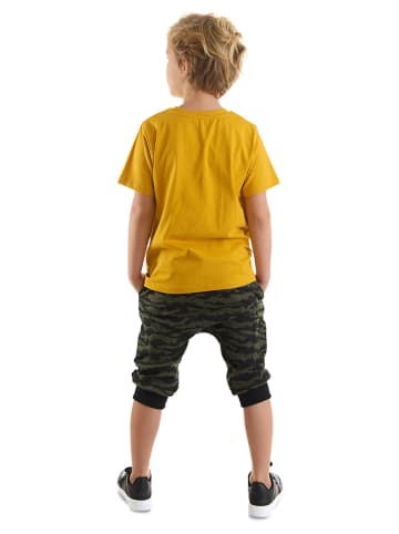 2tlg. Outfit "Whales in Gelb/ Anthrazit