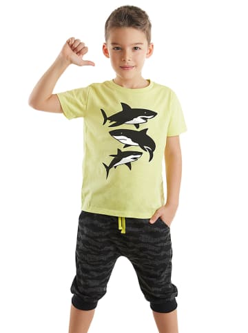 2tlg. Outfit in Gelb/ Grau