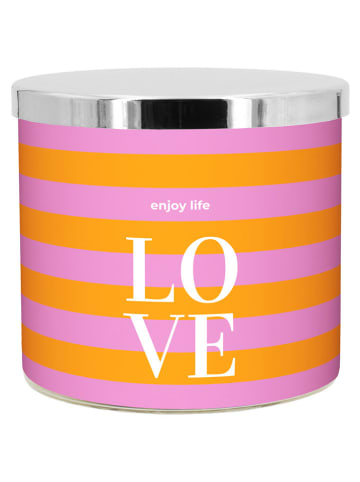 Duftkerze ''Love'' in Rosa/ Orange - 400 g