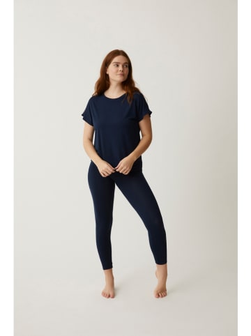 Legginsy w kolorze granatowym
