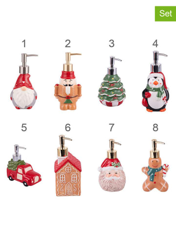 8er-Set: Seifenspender "Xmas" in Bunt