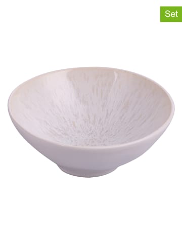 Miski (6 szt.) "New Market" w kolorze biało-beżowym - Ø 12 cm