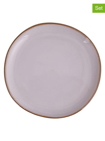 Talerze (6 szt.) "The Market" w kolorze biało-musztardowym na owoce - Ø 20 cm