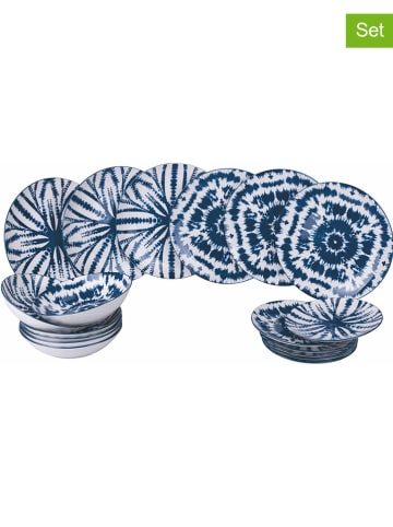 18-delig tafelservies "The Blue" donkerblauw