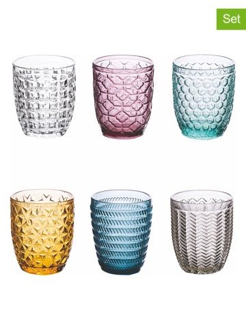 Szklanki (6 szt.) "Geometrie" w różnych kolorach - 300 ml