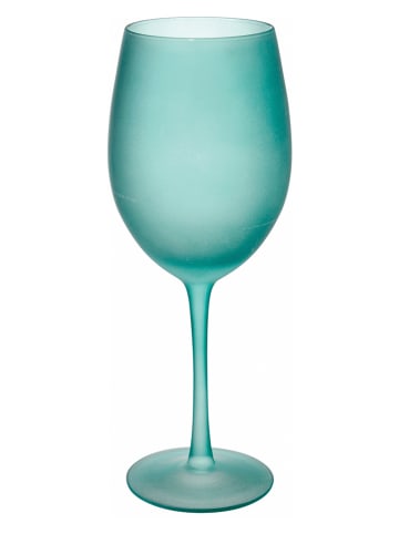 6-delige set: wijnglazen "Happy Summer" blauw/groen - 550 ml