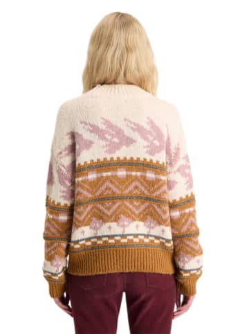 Sweter w kolorze karmelowo-jasnoróżowym