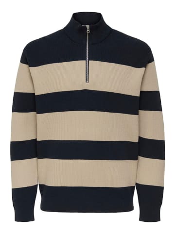 Sweter "Phil" w kolorze beżowo-czarnym