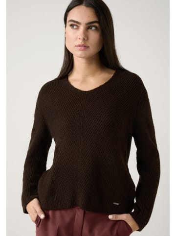 Sweter w kolorze ciemnobrązowym