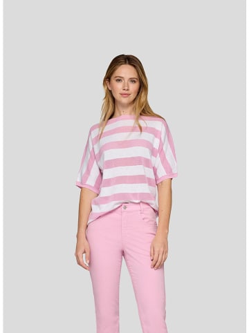 Pullover in Rosa/ Weiß
