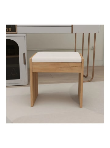 Hocker ''Minpu'' in Hellbraun - (B)41 x (H)44 x (T)26 cm